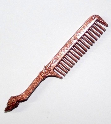 Hwee Maha Mongkol (Small 6.2 Cm) Money Comb of Great Blessings with Naga Head Handle - Nuea Nava Loha (9 Sacred Metals) - Luang Phu Maha Kam Daeng - Sadta Mongkol Edition 2555 BE Hwee Maha Mongkol (Small 6.2 Cm) Money Comb of Great Blessings with Naga Head Handle - Nuea Nava Loha (9 Sacred Metals) - Luang Phu Maha Kam Daeng - Sadta Mongkol Edition 2555 BE