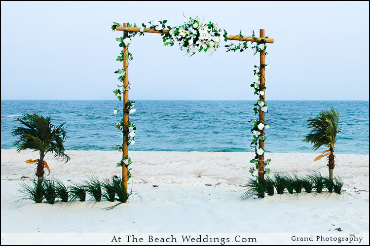 White Threshold of Love - Bamboo Beach Wedding Package
