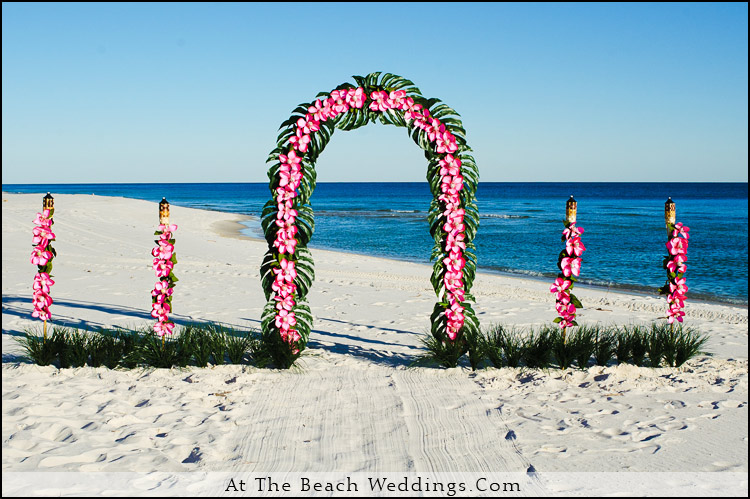Pink Love Flowers - Beach wedding Package