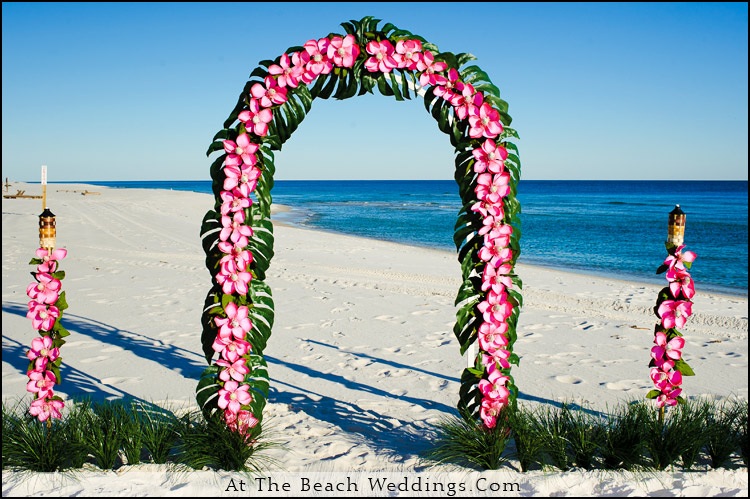 Pink Love Flowers - Beach wedding Package