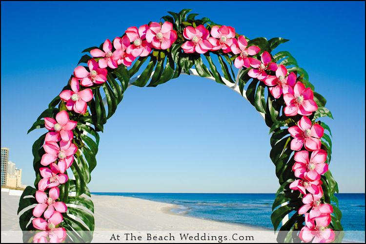 Pink Love Flowers - Beach wedding Package