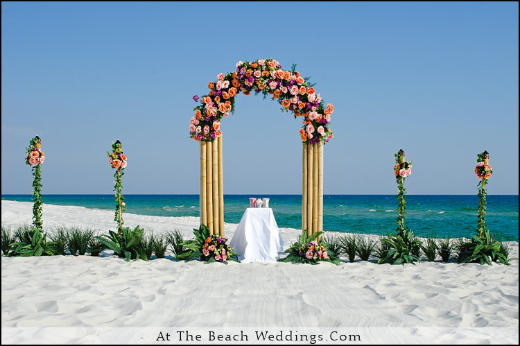 Bamboo Orange Sunset - Beach wedding Package