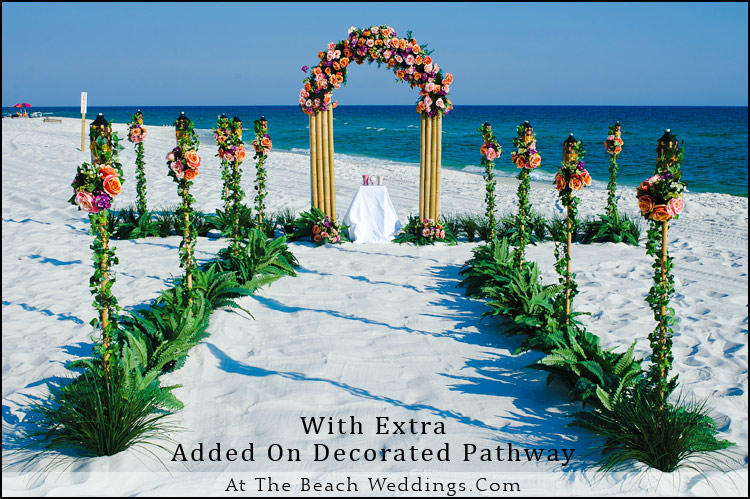 Bamboo Orange Sunset - Beach wedding Package