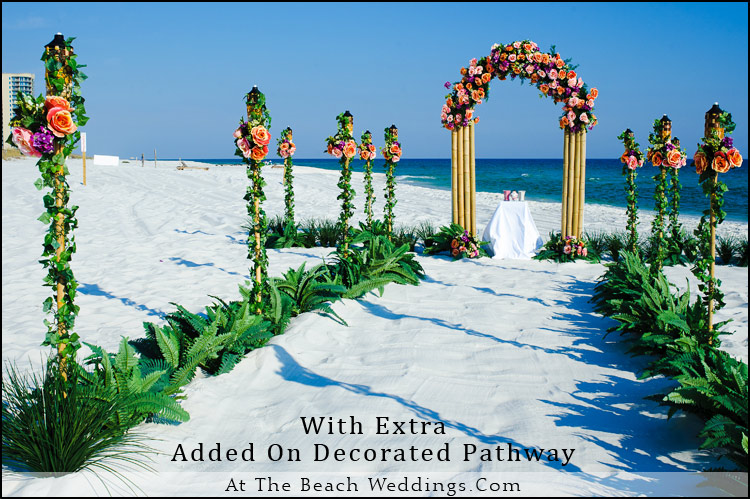 Bamboo Orange Sunset - Beach wedding Package