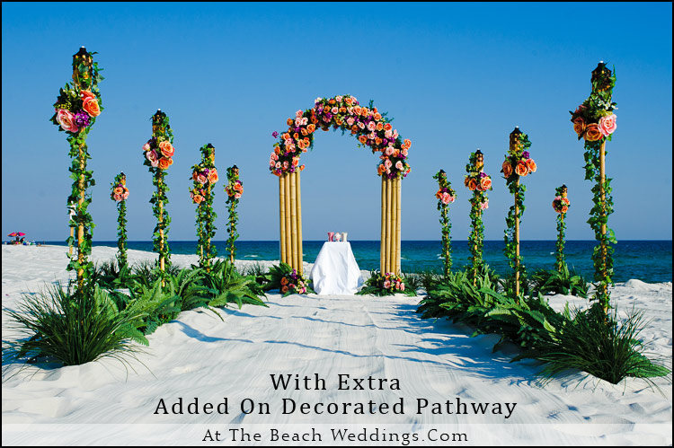 Bamboo Orange Sunset - Beach wedding Package