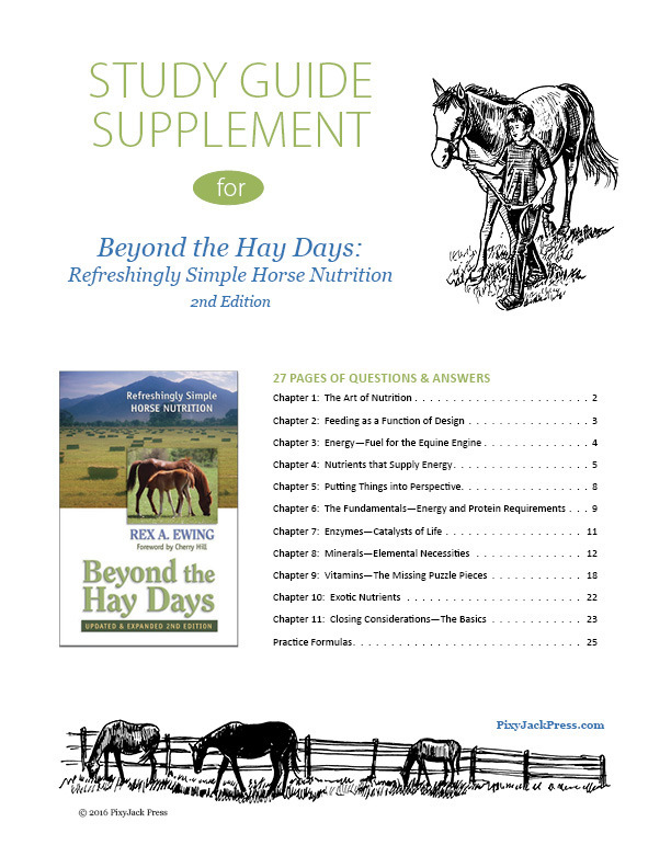Study Guide Supplement for Beyond the Hay Days book BHD2-SG