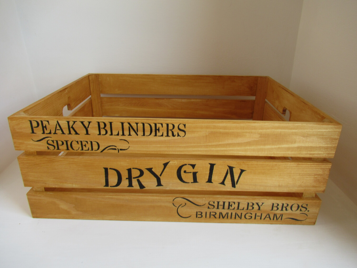 Rustic Peaky Blinders Themed Wooden Crate Decorative Shabby Chic
