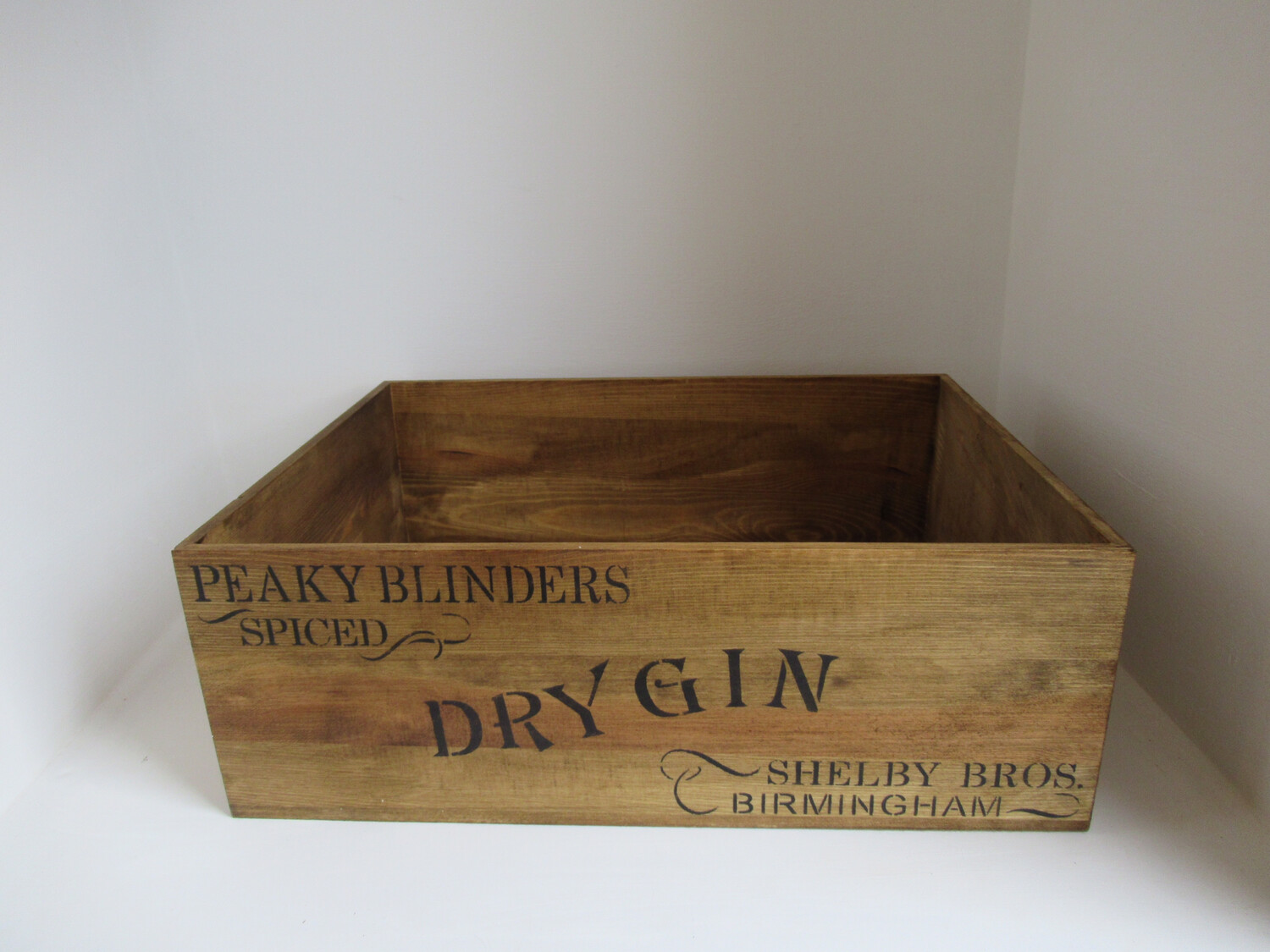 Rustic Peaky Blinders Themed Wooden Crate Decorative Shabby Chic