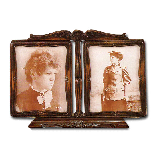 Antique Style Double Swing Picture Frame Old Time Photo