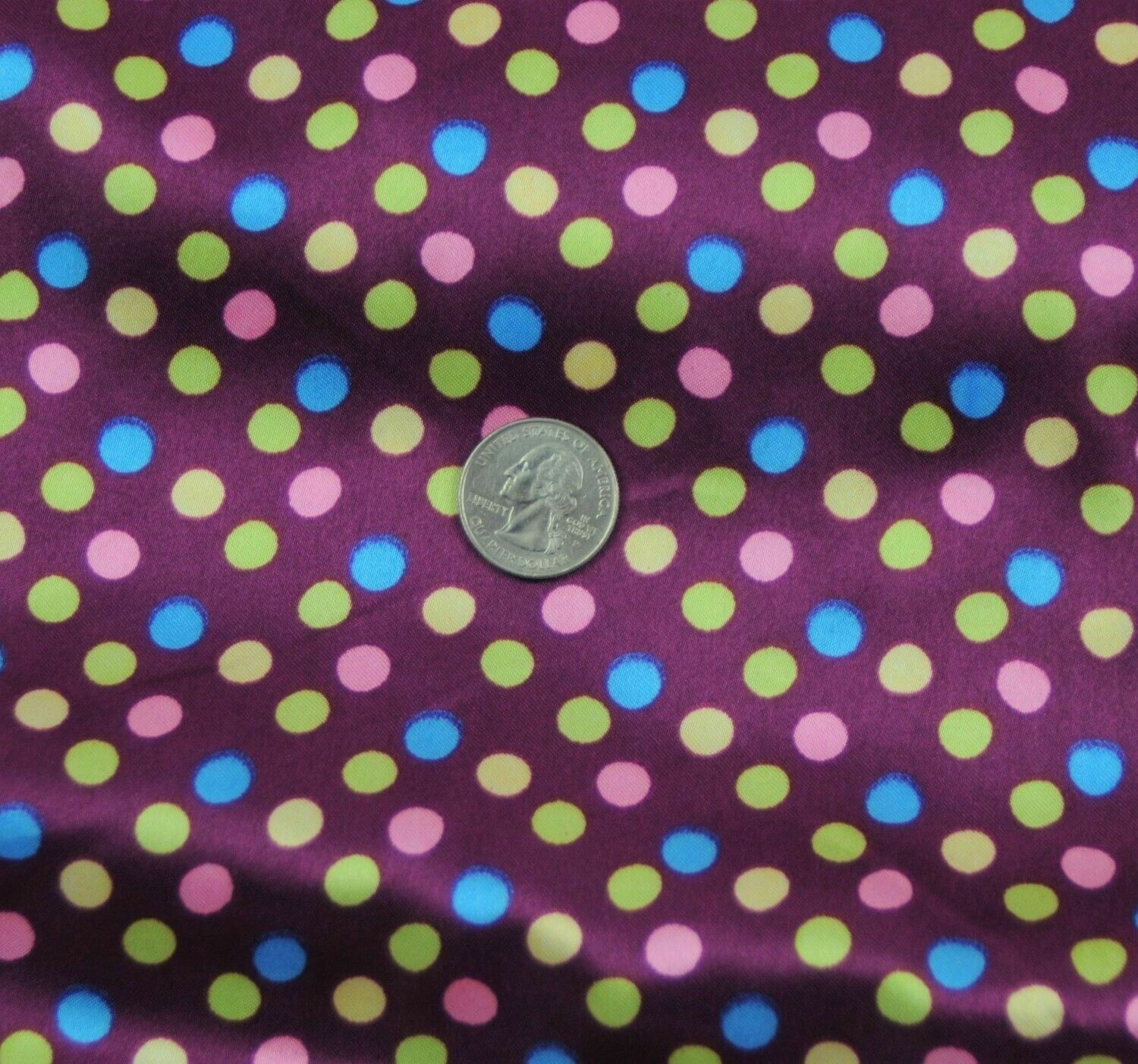Polka Dot purple SHINY SATIN 100% Polyester Pantie Lingerie Fabric 60 Polka Dot purple SHINY SATIN 100% Polyester Pantie Lingerie Fabric 60