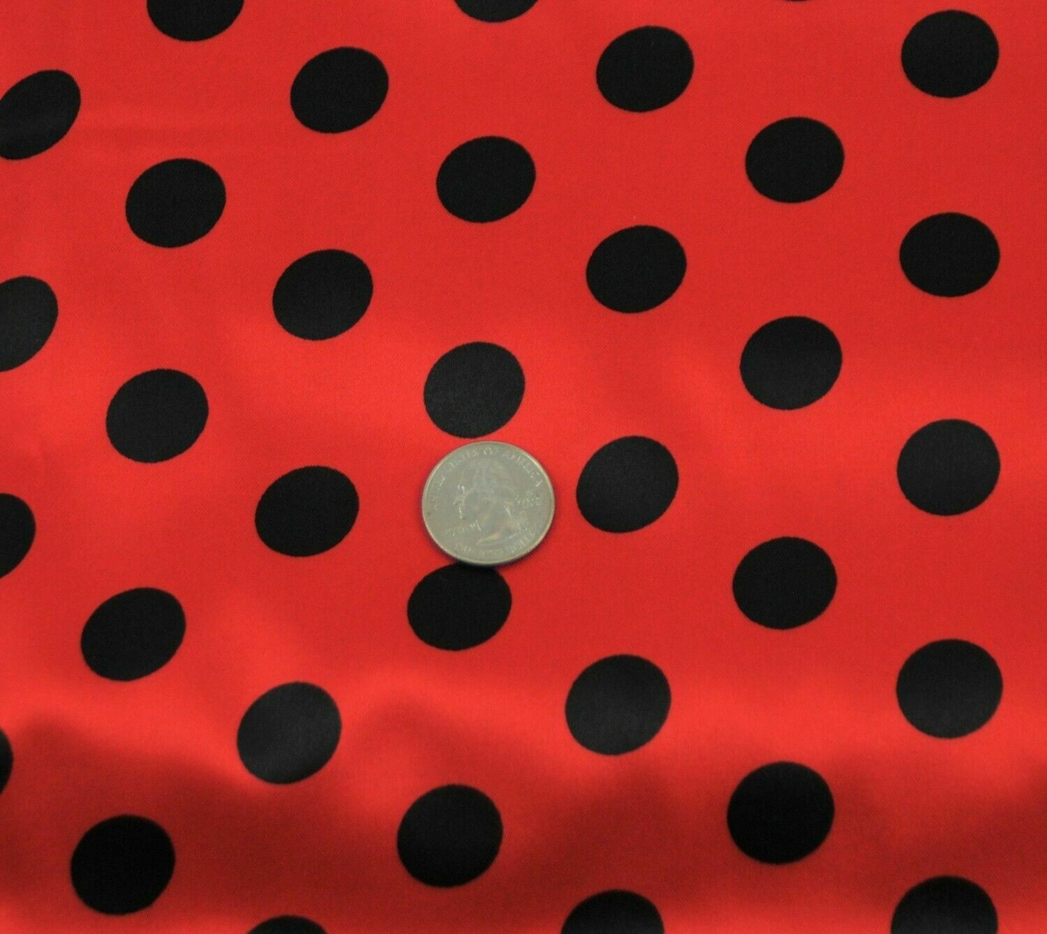 Polka Dot red w black SHINY SATIN 100%Polyester Pantie Lingerie Fabric 60 Polka Dot red w black SHINY SATIN 100%Polyester Pantie Lingerie Fabric 60