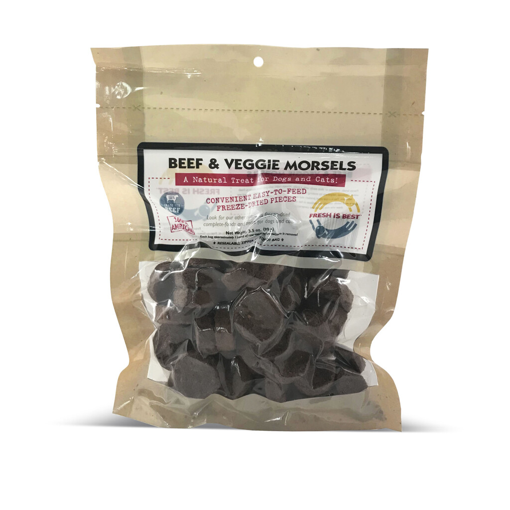 Freeze-Dried Beef & Veggie Morsels Freeze-Dried Beef & Veggie Morsels