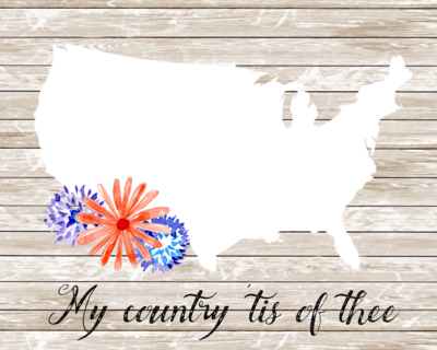 My Country Tis of Thee Patriotic Printable