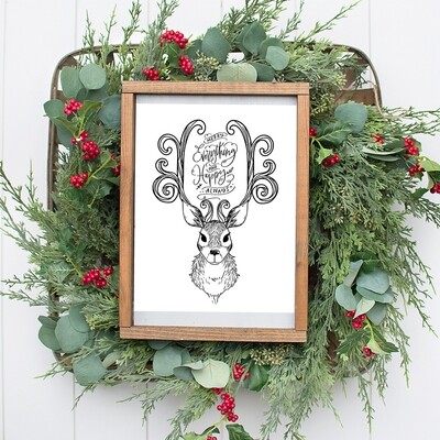 Merry Everything & Happy Always Christmas Printable Quote