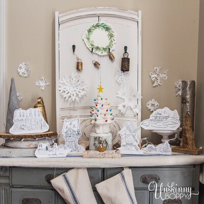 Frozen Inspired Arendelle Paper Doll Village Scenes Free Printable