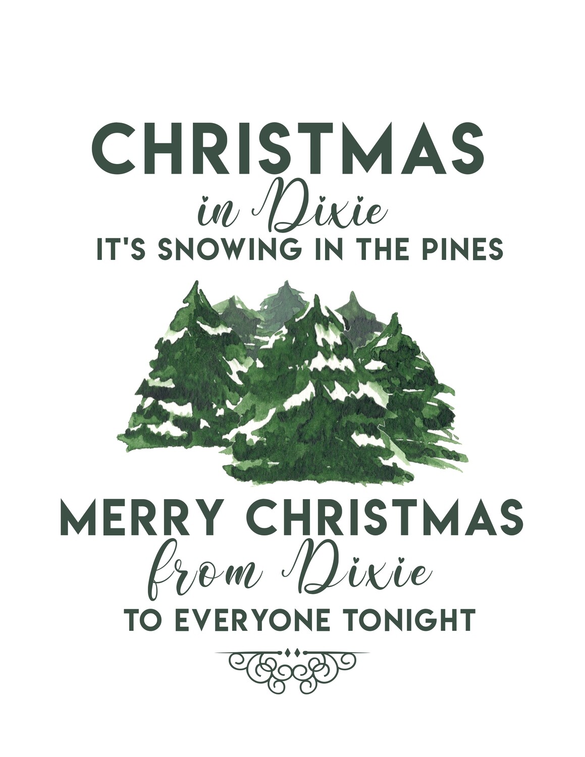 Christmas in Dixie Snowy Pines Printable Christmas in Dixie Snowy Pines Printable