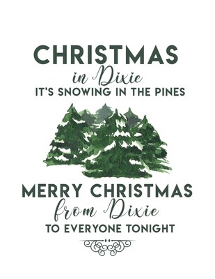 Christmas in Dixie Snowy Pines Printable