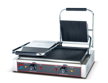 Commercial Double Grooved Panini Press Griller ( Flat) Commercial Double Grooved Panini Press Griller ( Flat)