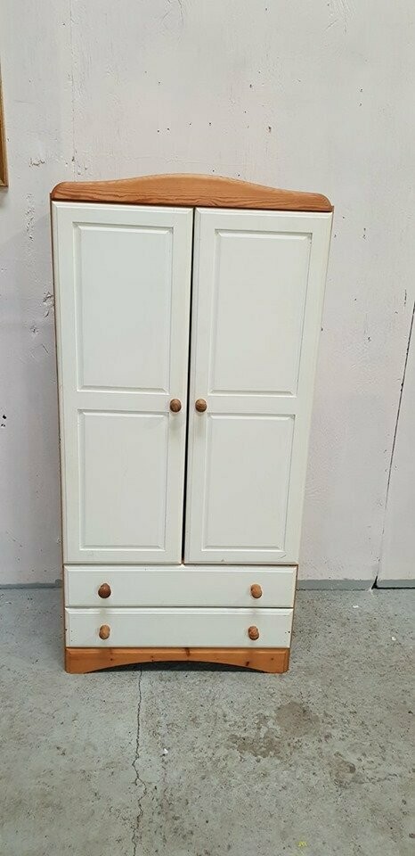 Kids Pine And Cream Wardrobe No100828