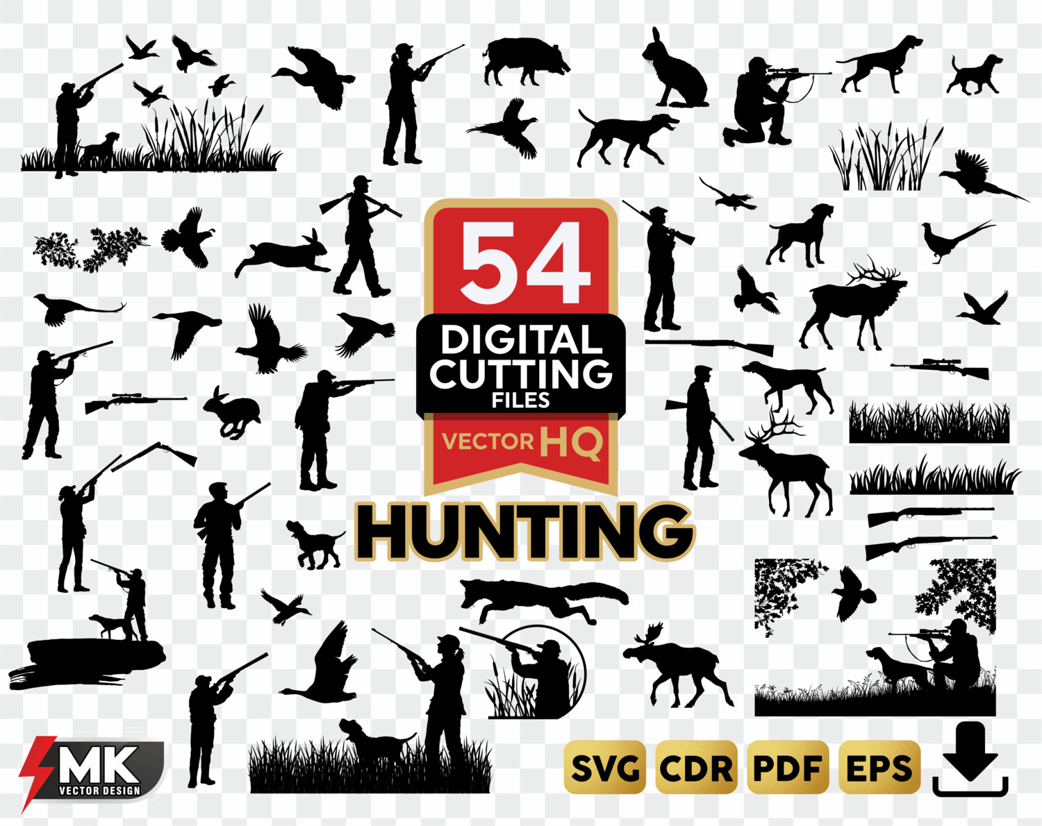 Download HUNTING SVG Silhouette clipartsvgcut filesvinyl by SVGMKCreative