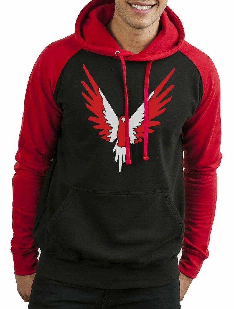 red jumper hoodie