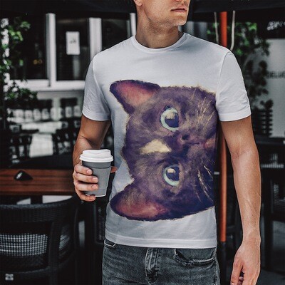 Painted Black Cat Design (Curious Kitten) Painted Black Cat Design (Curious Kitten)