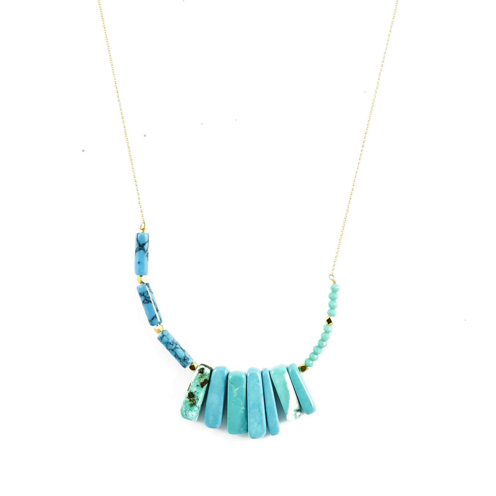Collier Miramar - Bijou pierre Doré 16K Azucar Bijoux Collier Miramar - Bijou pierre Doré 16K Azucar Bijoux