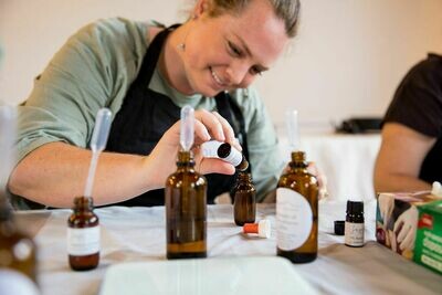 Essential Oil Blending & Natural Skincare Workshop COMBINED MASTERCLASS - Saturday 15th February (10.30am to 4.30pm) (MORNING & AFTERNOON SESSION COMBINED) Essential Oil Blending & Natural Skincare Workshop COMBINED MASTERCLASS - Saturday 15th February (10.30am to 4.30pm) (MORNING & AFTERNOON SESSION COMBINED)