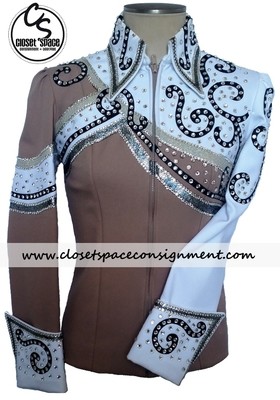 'CM Show Apparel' Tan & White Showmanship Set 'CM Show Apparel' Tan & White Showmanship Set