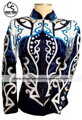 'Lindsey James' Navy & White Showmanship Set 'Lindsey James' Navy & White Showmanship Set