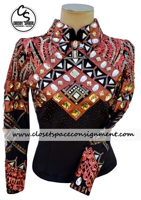 'Wicked Crystals by Christie' Black & Copper Top - NEW 'Wicked Crystals by Christie' Black & Copper Top - NEW