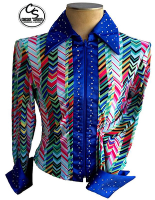 'Rod's' Blue & Multi Colored Pleasure Shirt 'Rod's' Blue & Multi Colored Pleasure Shirt