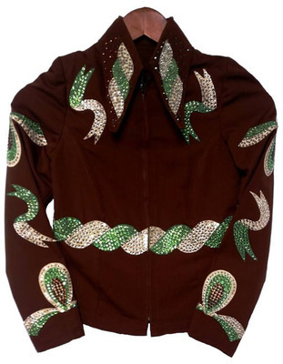 'Christie Moss' Chocolate, Green & Tan Showmanship Set 'Christie Moss' Chocolate, Green & Tan Showmanship Set