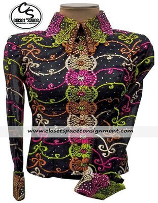 'Paula's' Black, Pink, Lime & Orange Top 'Paula's' Black, Pink, Lime & Orange Top