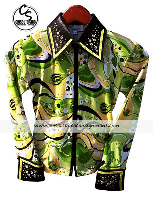'Hobby Horse' Green, Black & Yellow Shirt LH3