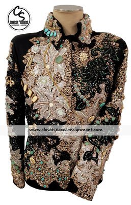 'Totally Outfitted' Black, Mint & Gold Jacket 'Totally Outfitted' Black, Mint & Gold Jacket