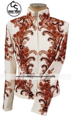 'Kimberlys Kreations' Ivory & Rust Jacket 'Kimberlys Kreations' Ivory & Rust Jacket