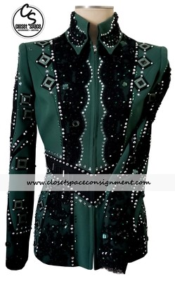 'Dry Creek Designs' Hunter Green & Black Showmanship Set 'Dry Creek Designs' Hunter Green & Black Showmanship Set