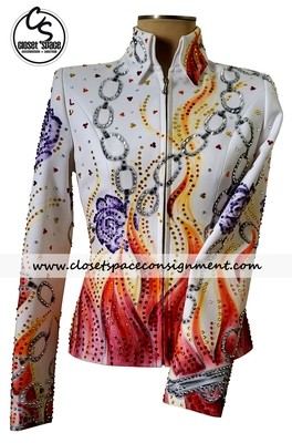 'Dry Creek Designs' White Guns & Roses Jacket 'Dry Creek Designs' White Guns & Roses Jacket