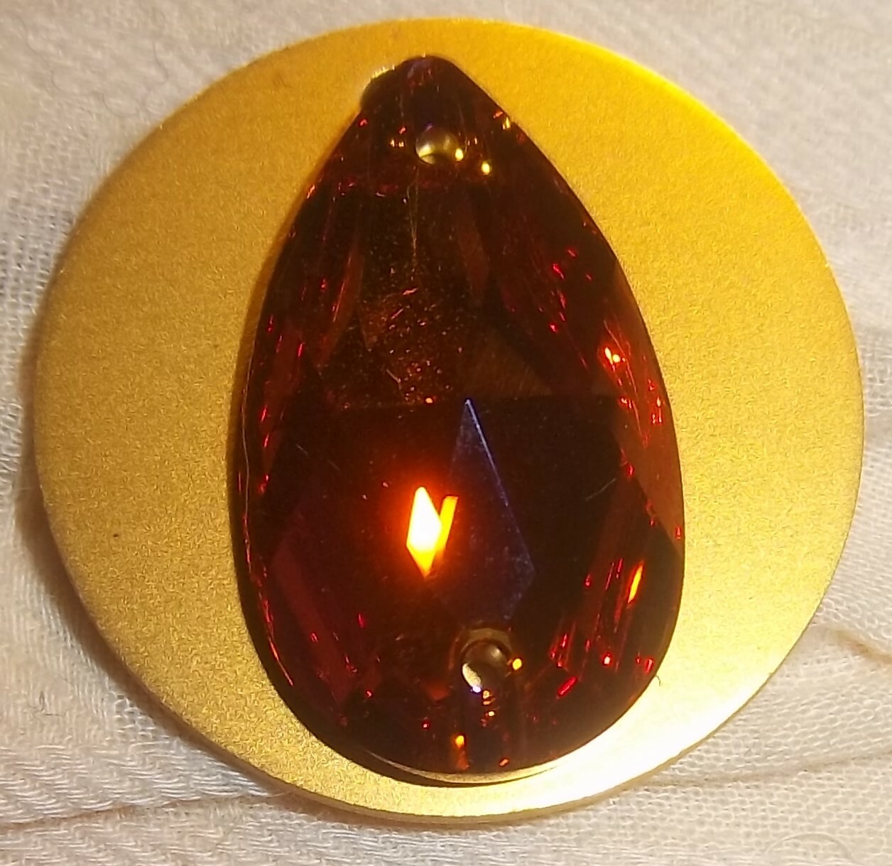 RUBY FIRE Crystal with Auric Disk 024