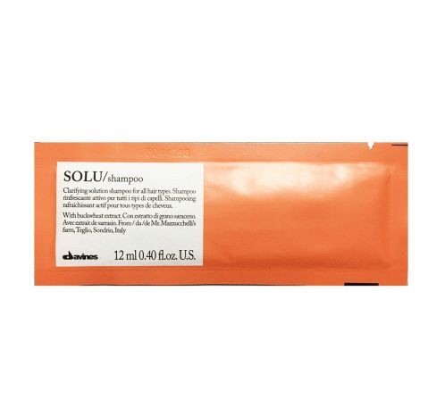 Davines SOLU Shampoo Muestra 12 ml | Limpieza Profunda Davines SOLU Shampoo Muestra 12 ml | Limpieza Profunda