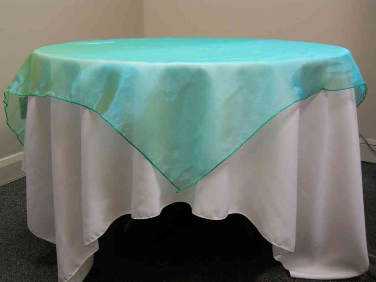 Organza Overlay (90" x 90", Jade) 00041