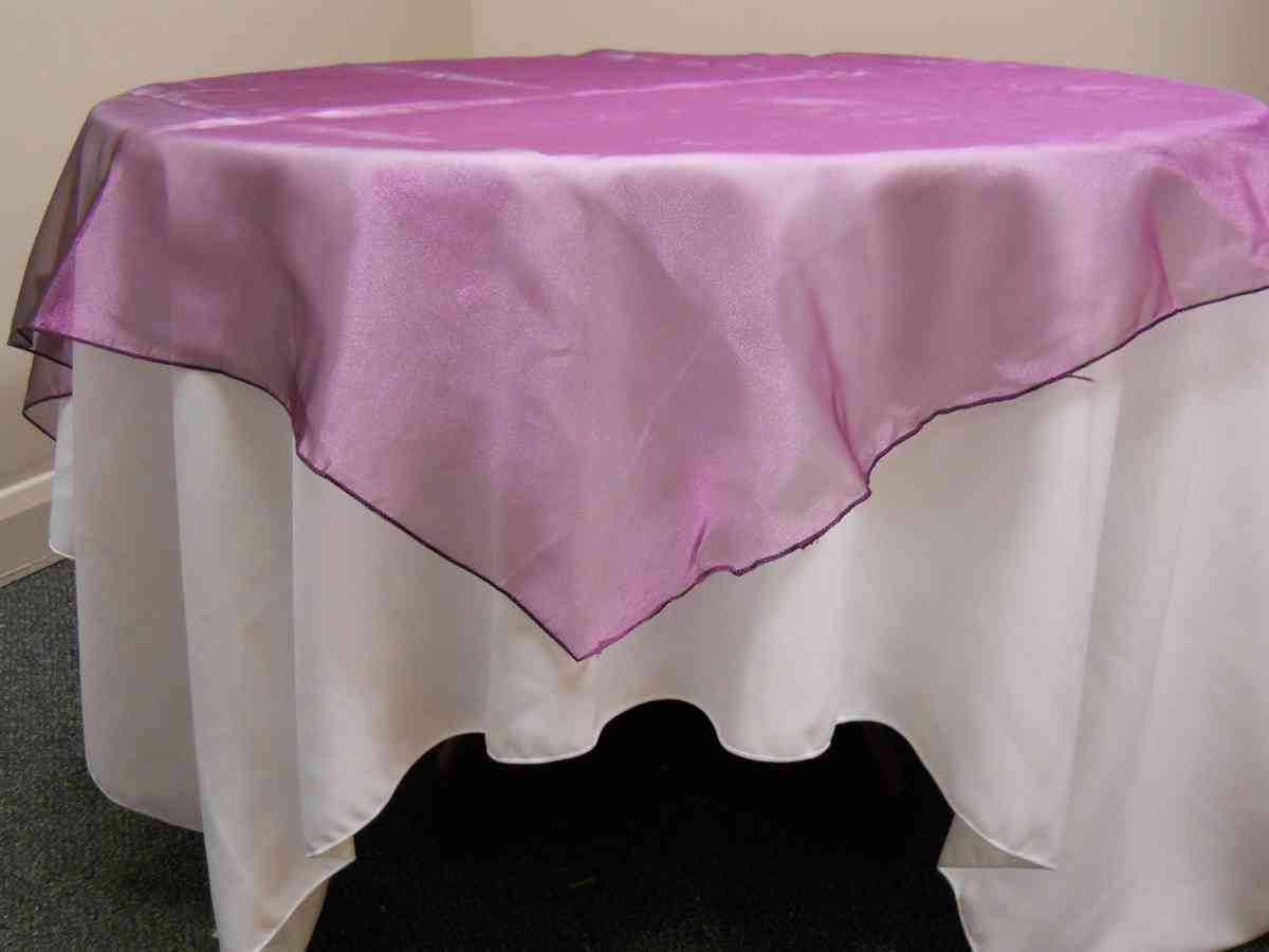 Organza Overlay (90" x 90", Eggplant) 00043