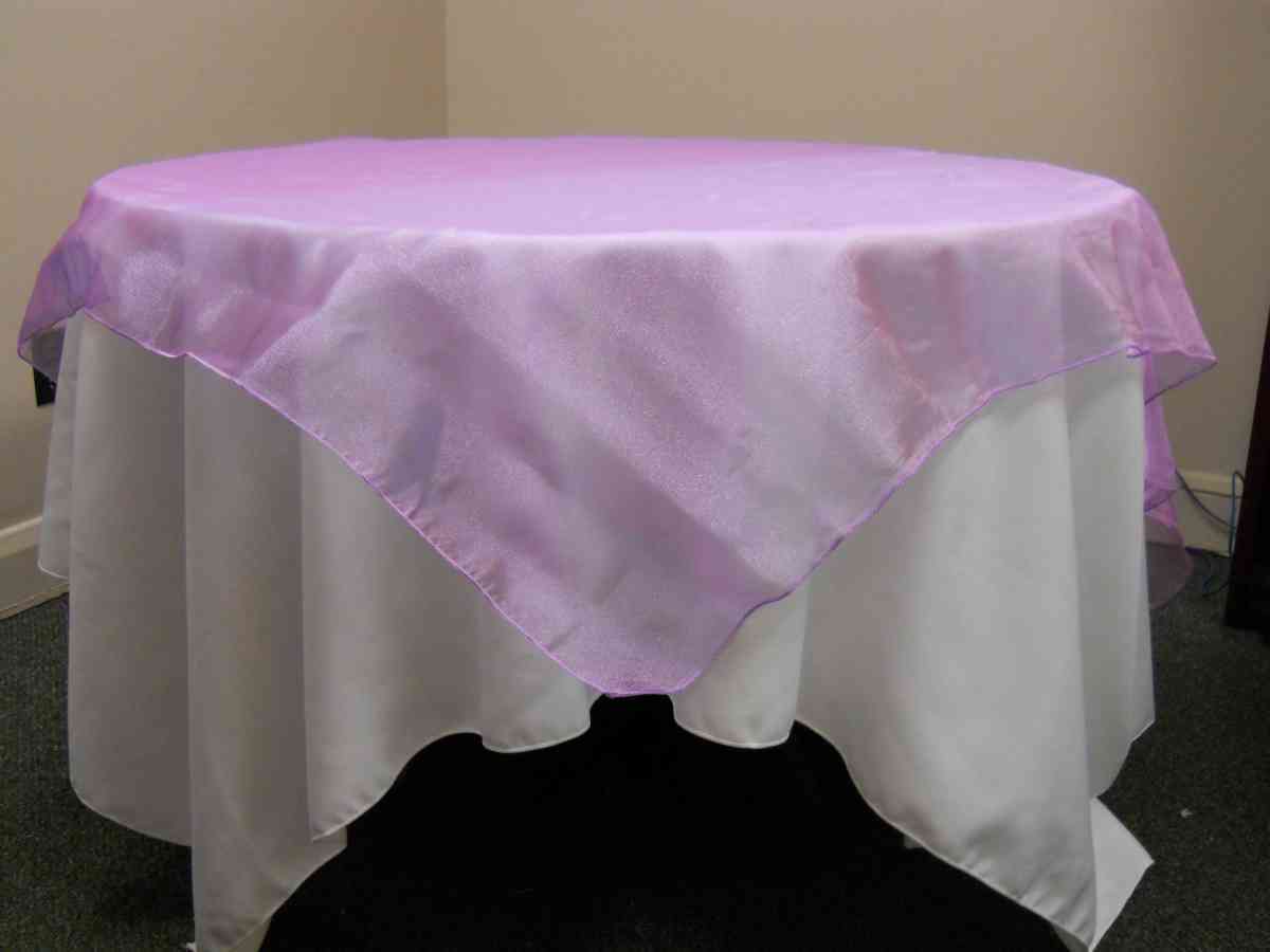 Organza Overlay (90" x 90", Purple) 00044