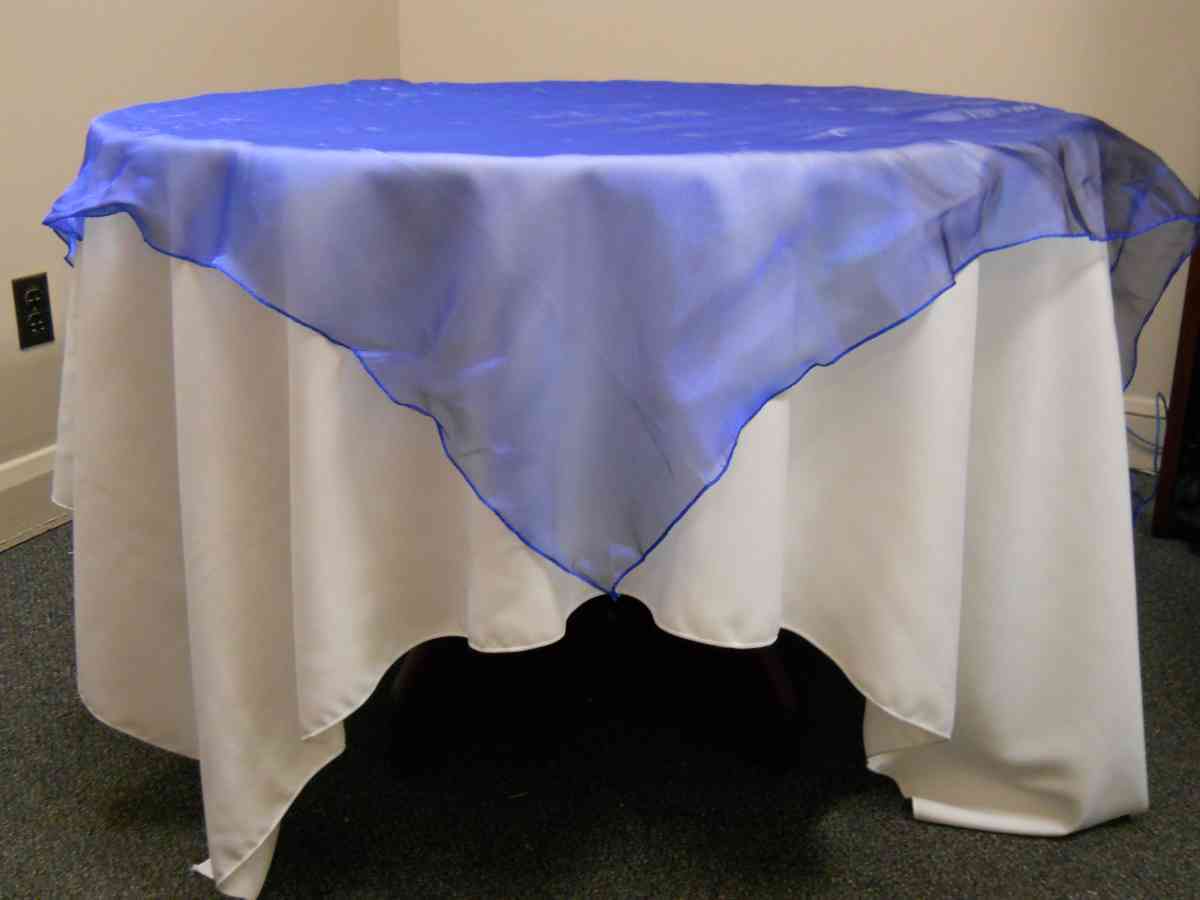 Organza Overlay (90" x 90", Royal) 00045