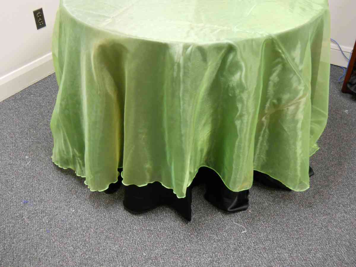 Organza Overlay (120" Diameter, Lime) 00078