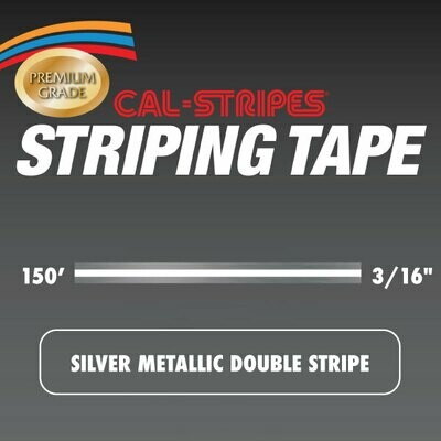 Silver Metallic Double Stripe 3/16 Silver Metallic Double Stripe 3/16