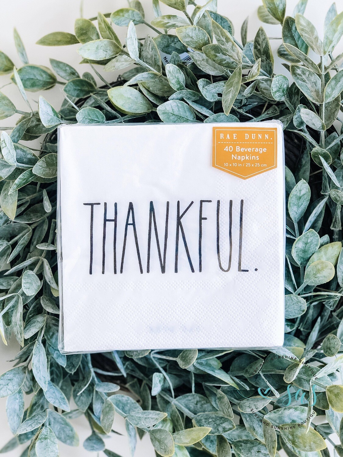 Rae Dunn Paper Beverage Napkins THANKFUL Rae Dunn Paper Beverage Napkins THANKFUL