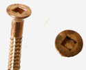Silicone bronze wood screws/#8/sq. drive SBscrews08