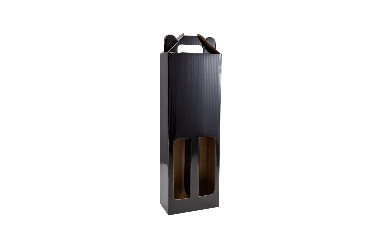 Download Double Bottle 375/500ml Black Gloss Carry Pack Yellowimages Mockups
